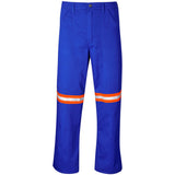Site Premium Polycotton Pants - Reflective Legs - Orange Tape ROYAL BLUE