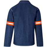 Cast Premium 100% Cotton Denim Jacket - Reflective Arms - Orange Tape