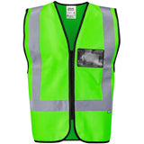 Direction En4 Hi-Viz Reflective Full Zip Vest LIME