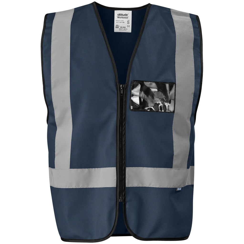 Direction En4 Hi-Viz Reflective Full Zip Vest NAVY