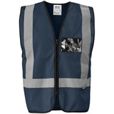 Direction En4 Hi-Viz Reflective Full Zip Vest NAVY