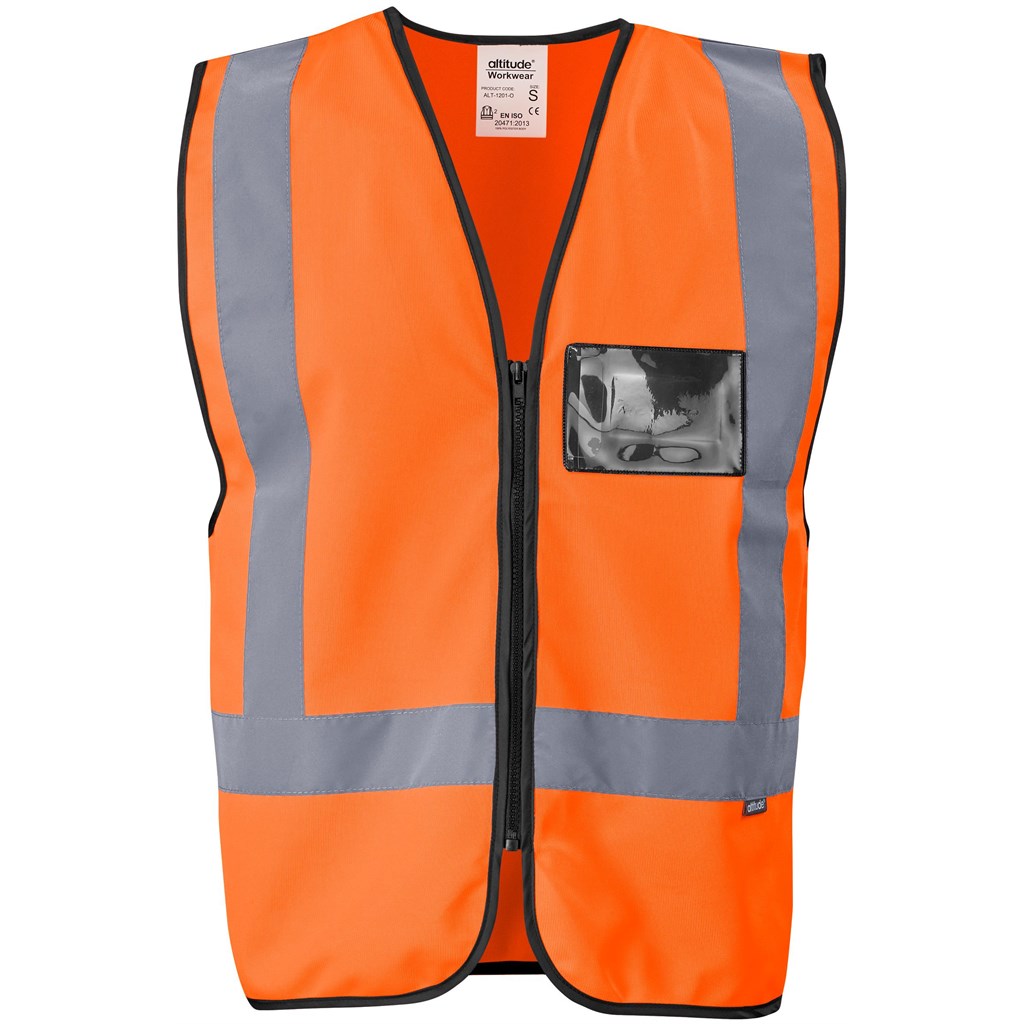 Direction En4 Hi-Viz Reflective Full Zip Vest ORANGE