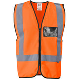Direction En4 Hi-Viz Reflective Full Zip Vest ORANGE