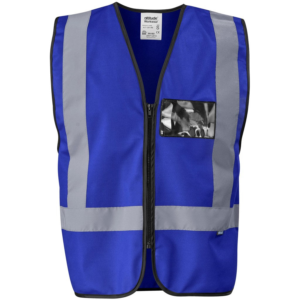 Direction En4 Hi-Viz Reflective Full Zip Vest ROYAL BLUE