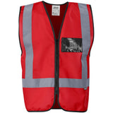 Direction En4 Hi-Viz Reflective Full Zip Vest RED