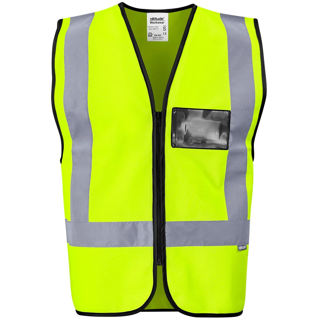 Direction En4 Hi-Viz Reflective Full Zip Vest YELLOW