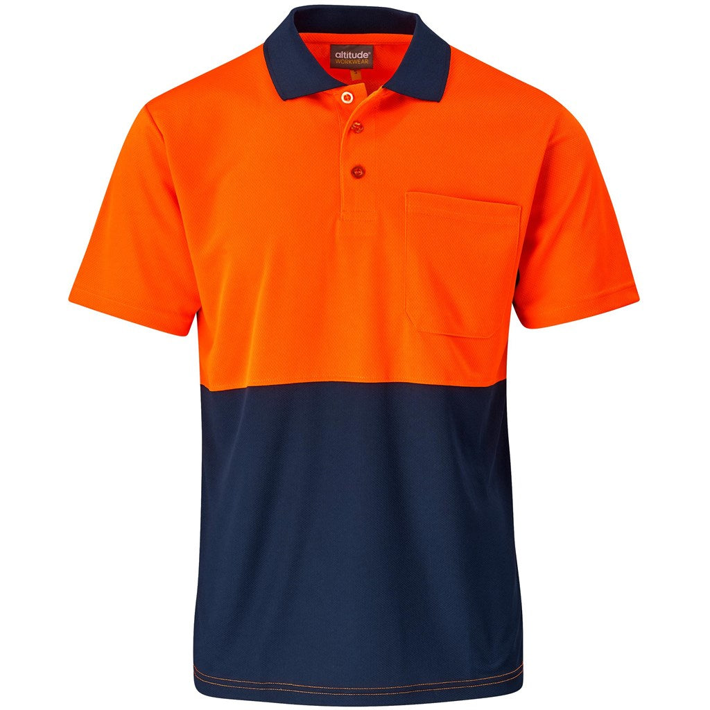 Inspector Two-Tone Hi-Viz Golf Shirt ORANGE