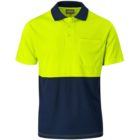 Inspector Two-Tone Hi-Viz Golf Shirt YELLOW