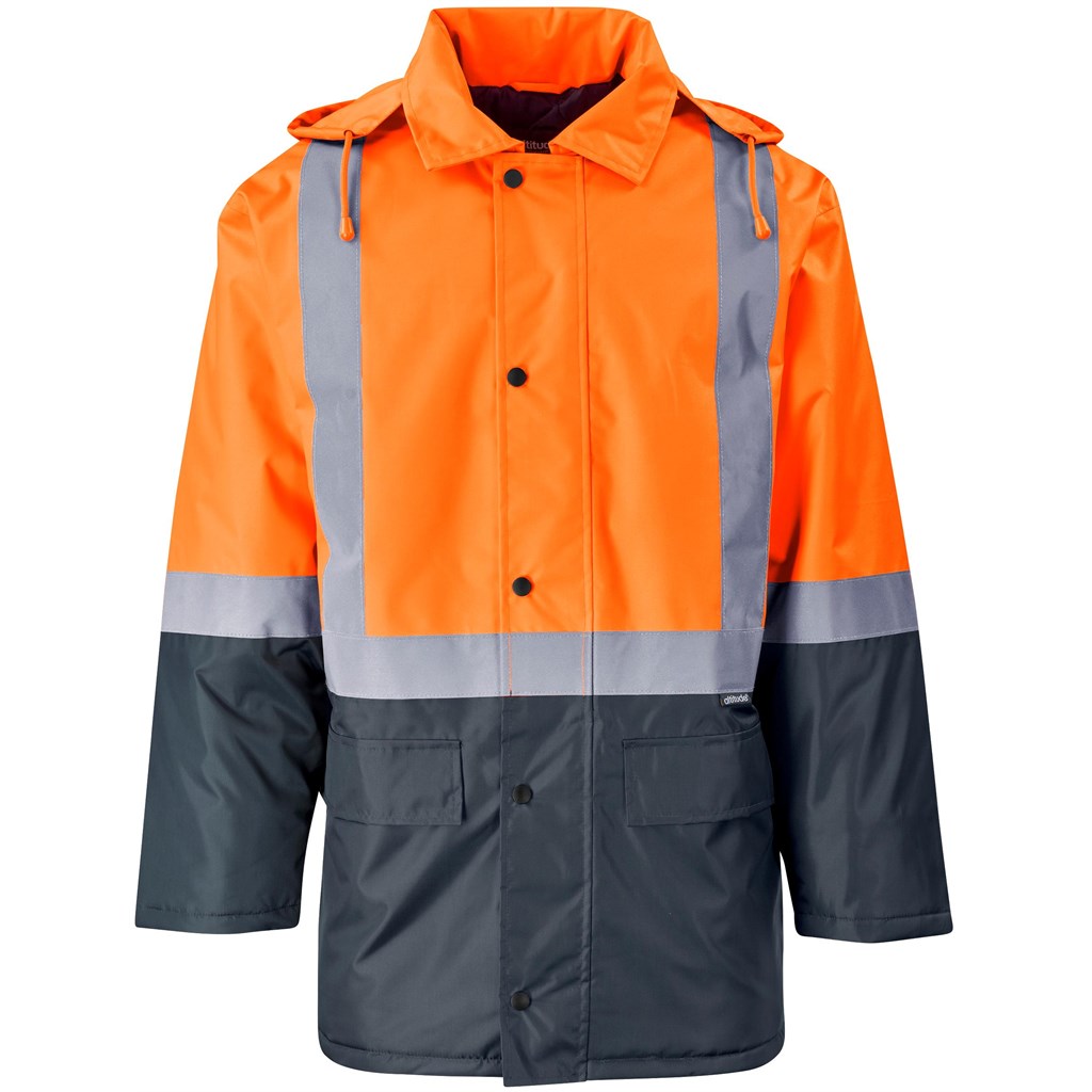 Hazard Padded Two-Tone Hi-Viz Reflective Jacket ORANGE