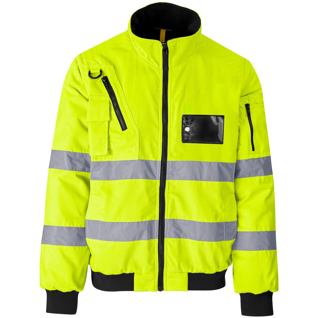 Techno Padded Hi-Viz Reflective Bunny Jacket YELLOW