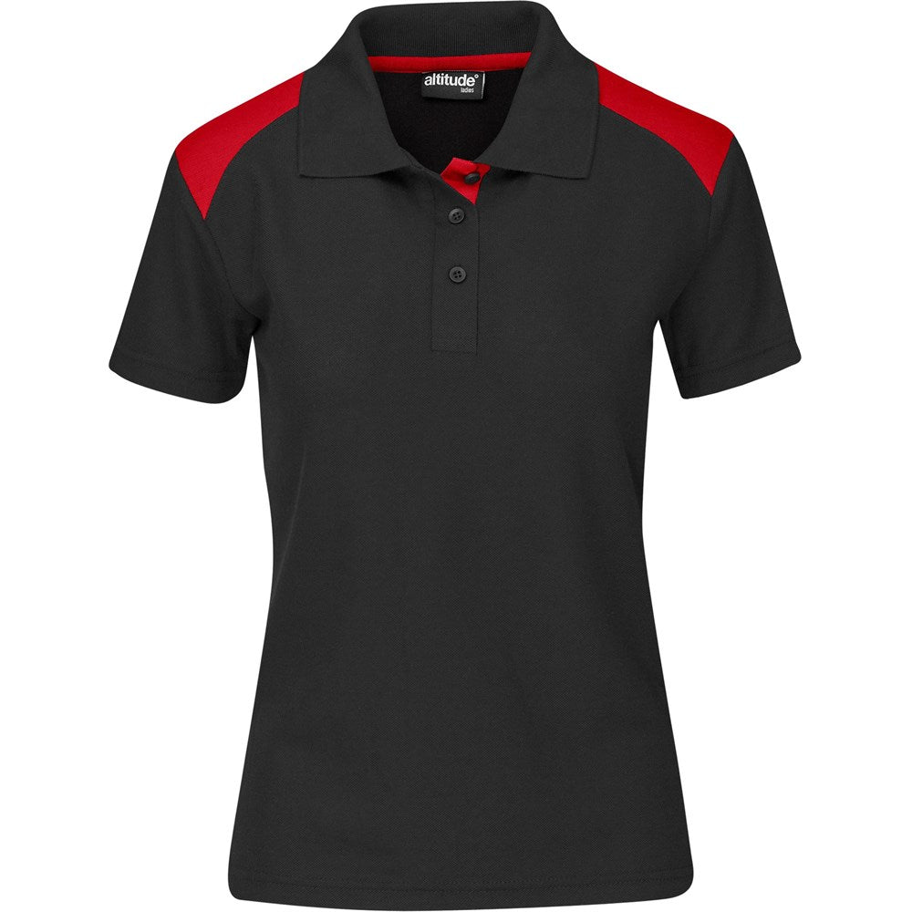 Ladies Apex Golf Shirt BLACK RED