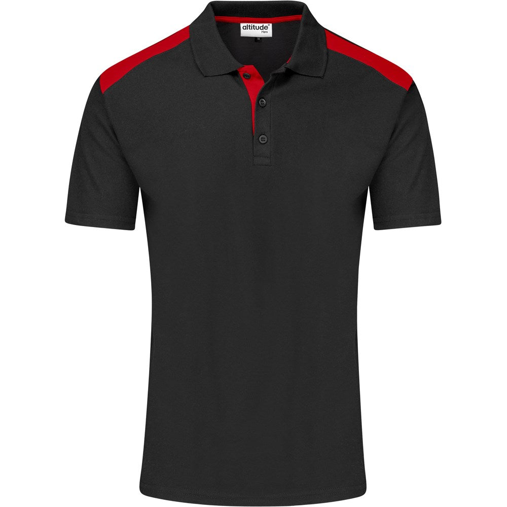 Mens Apex Golf Shirt BLACK RED
