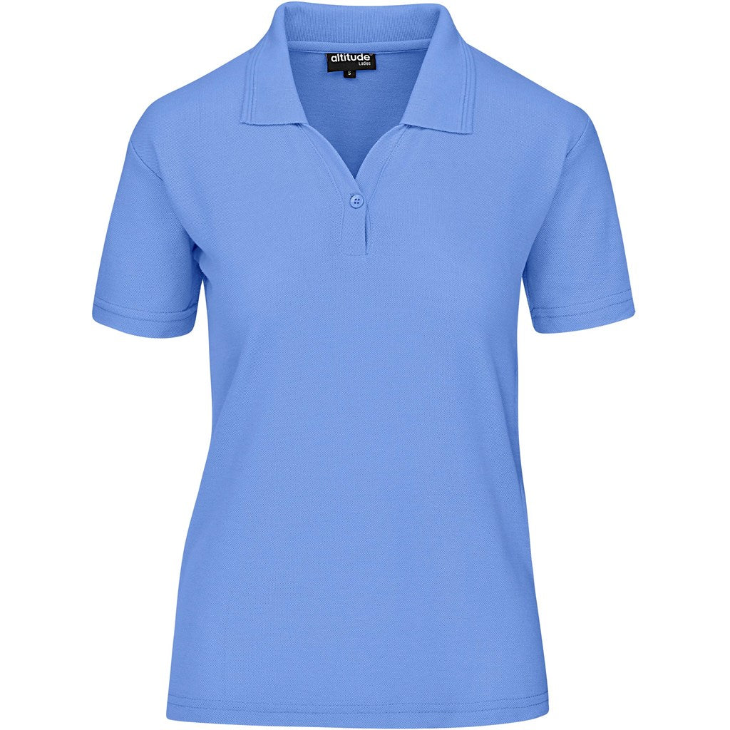 Ladies Basic Pique Golf Shirt LIGHT BLUE