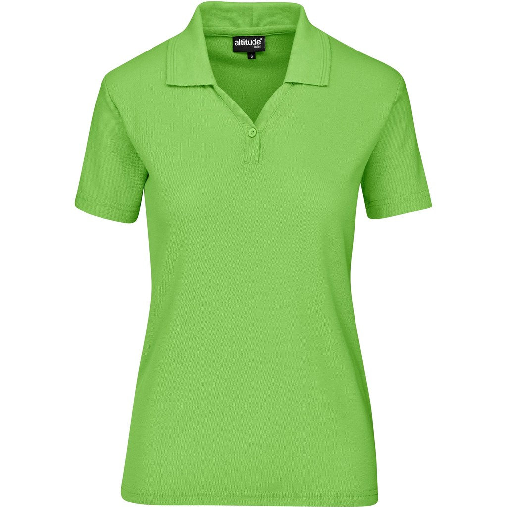 Ladies Basic Pique Golf Shirt LIME