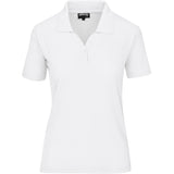 Ladies Basic Pique Golf Shirt WHITE
