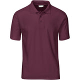 Mens Basic Pique Golf Shirt DARK RED