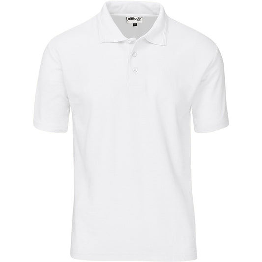 Mens Basic Pique Golf Shirt WHITE