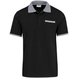 Mens Caliber Golf Shirt BLACK GREY