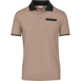 Mens Caliber Golf Shirt STONE