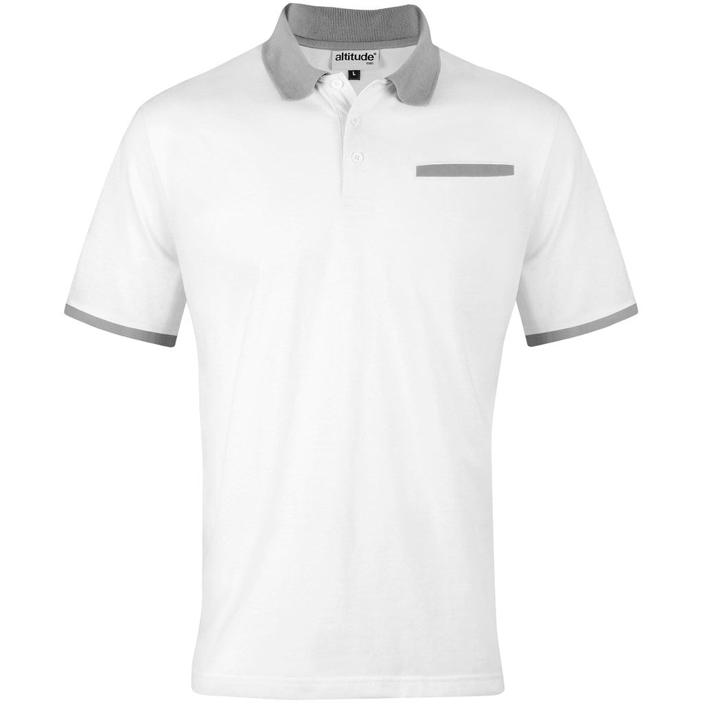 Mens Caliber Golf Shirt WHITE