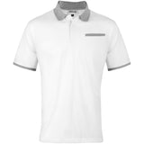 Mens Caliber Golf Shirt WHITE