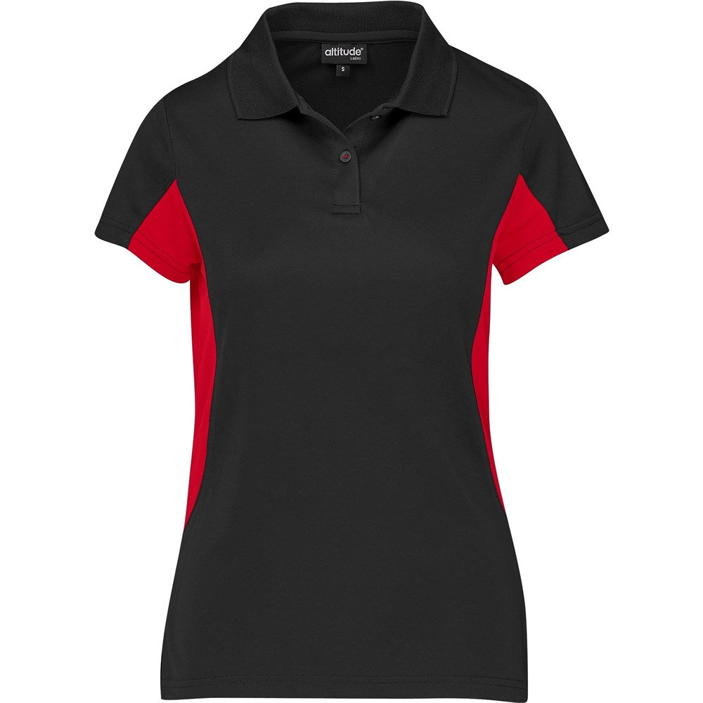 Ladies Championship Golf Shirt BLACK RED