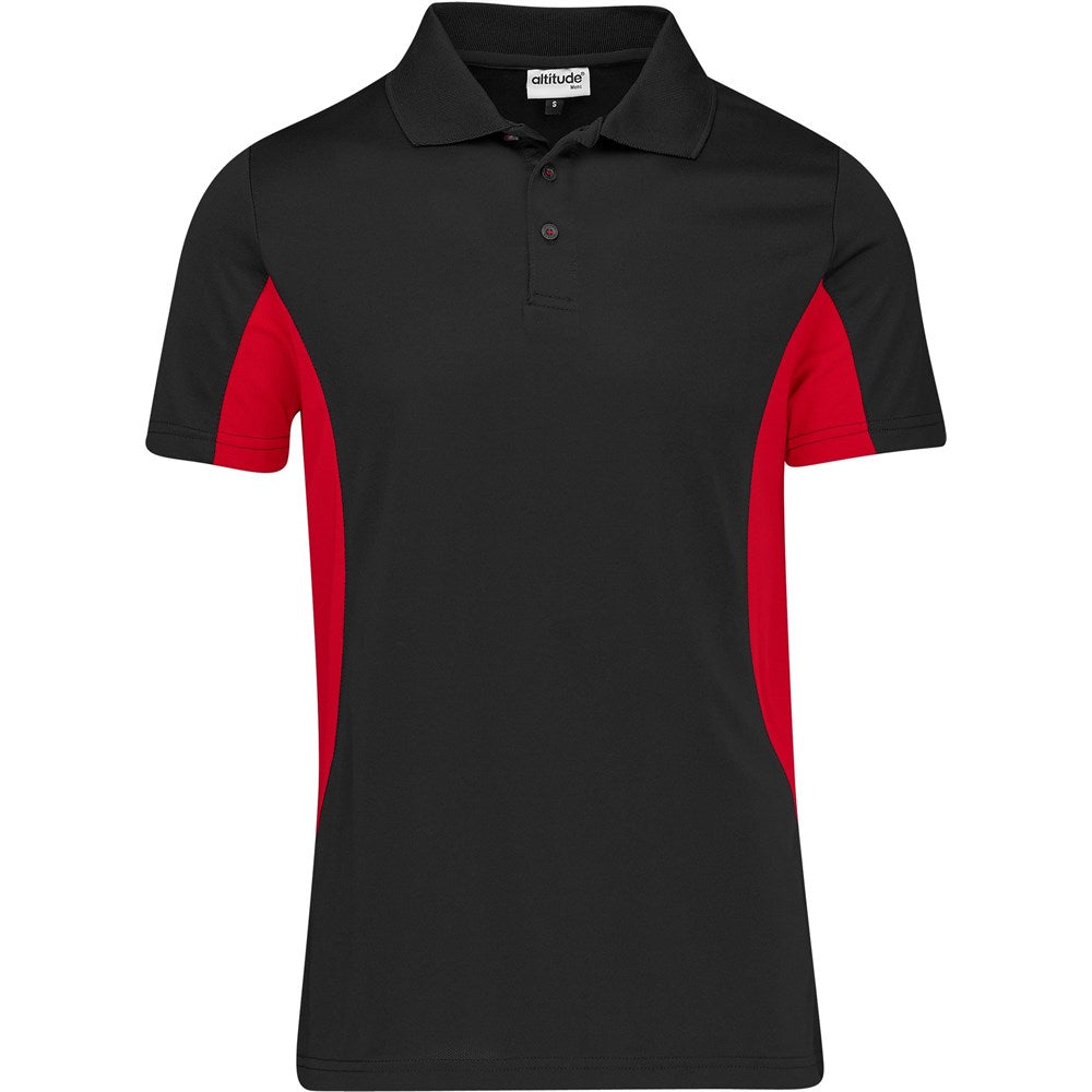 Mens Championship Golf Shirt BLACK RED