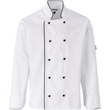 Unisex Long Sleeve Dijon Chef Jacket WHITE