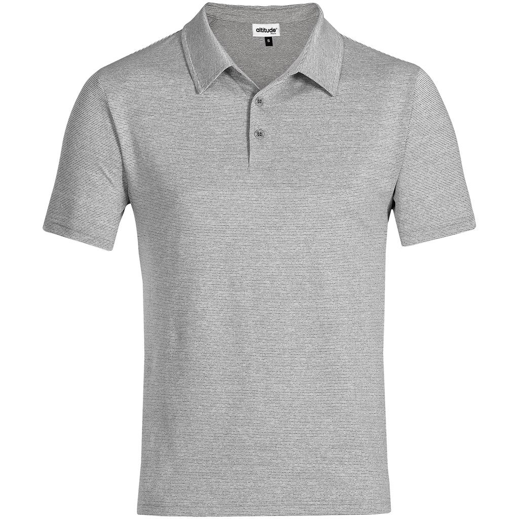 Mens Echo Golf Shirt - Red GREY