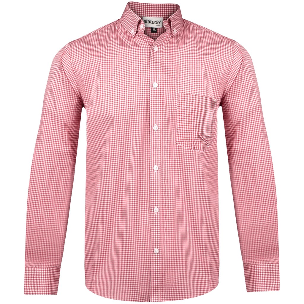 Mens Long Sleeve Edinburgh Shirt - Red RED