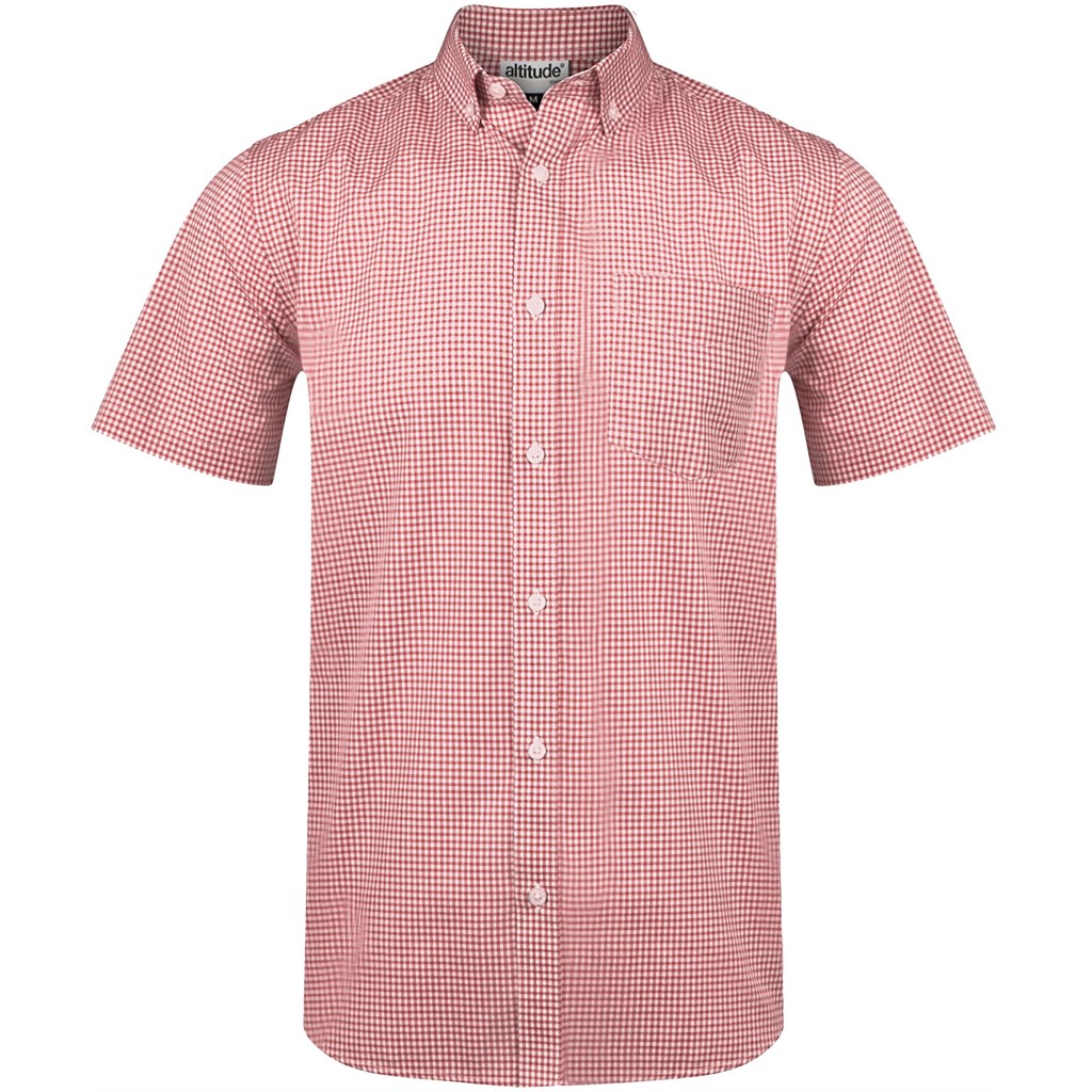 Mens Short Sleeve Edinburgh Shirt - Red RED