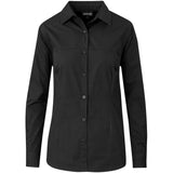 Ladies Long Sleeve Empire Shirt BLACK
