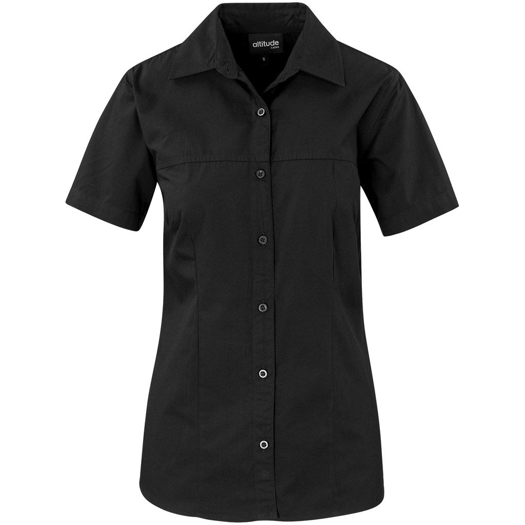 Ladies Short Sleeve Empire Shirt BLACK
