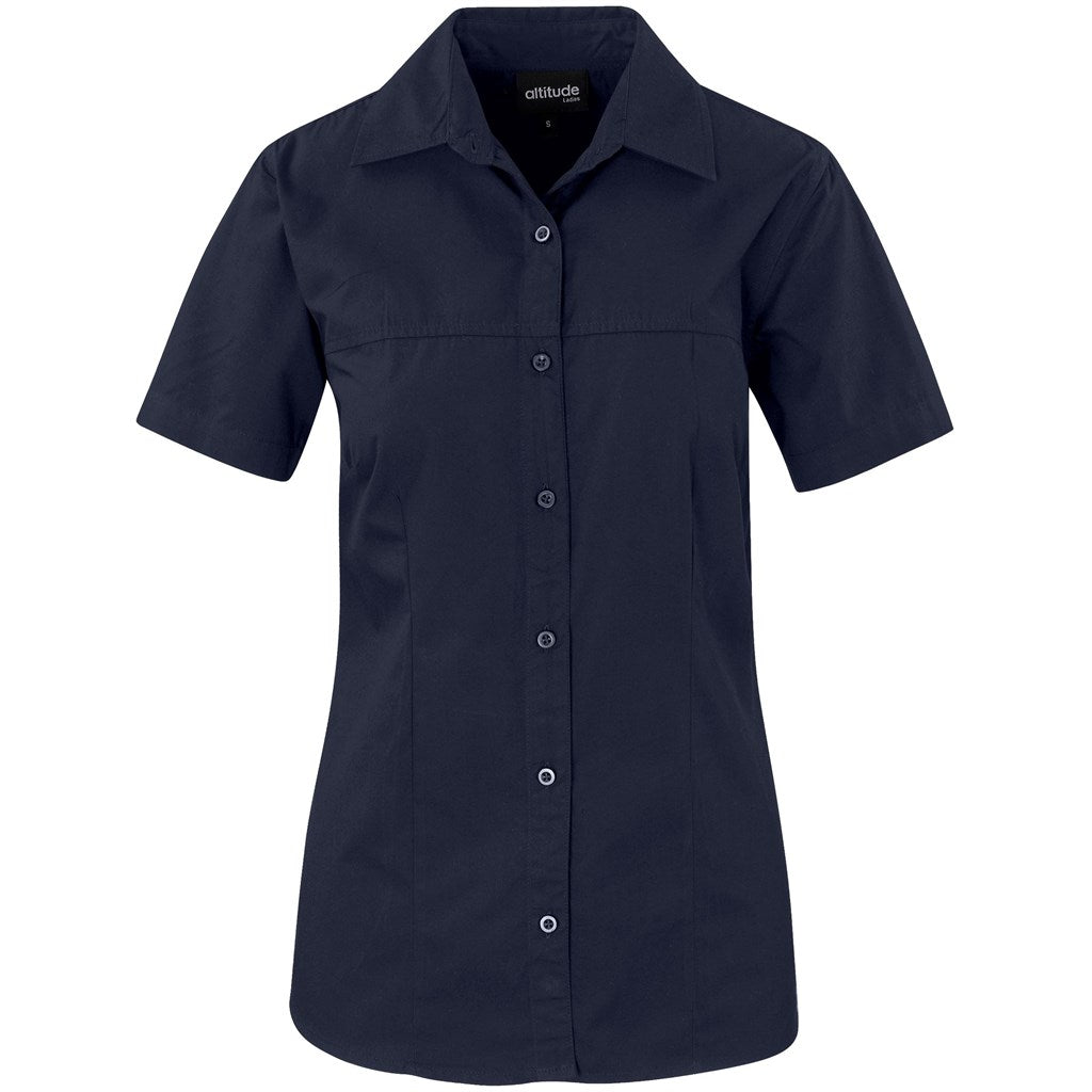Ladies Short Sleeve Empire Shirt NAVY