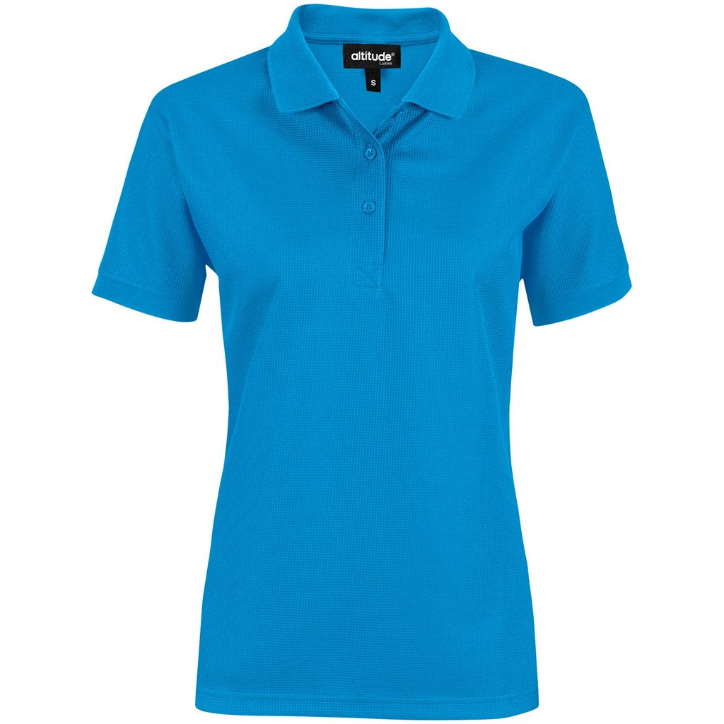 Ladies Exhibit Golf Shirt AQUA