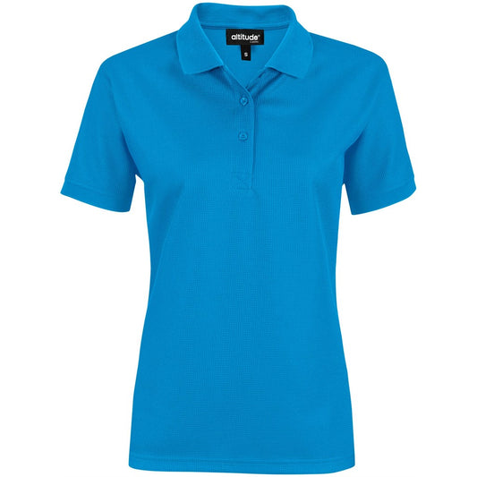 Ladies Exhibit Golf Shirt AQUA