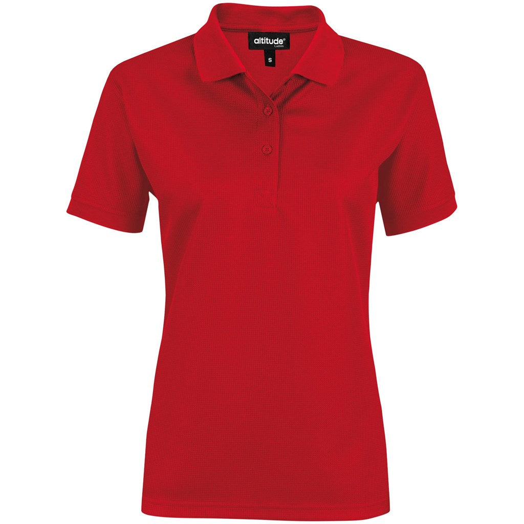 Ladies Exhibit Golf Shirt RED