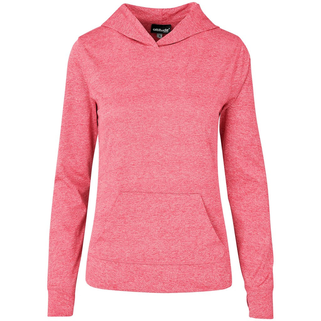 Ladies Fitness Lightweight Hooded Sweater - Red RED