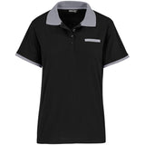 Ladies Caliber Golf Shirt BLACK GREY