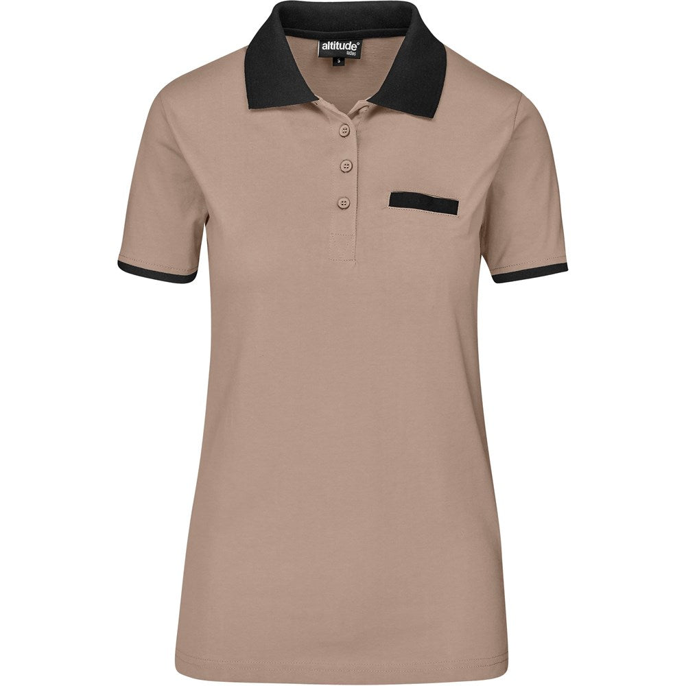 Ladies Caliber Golf Shirt STONE