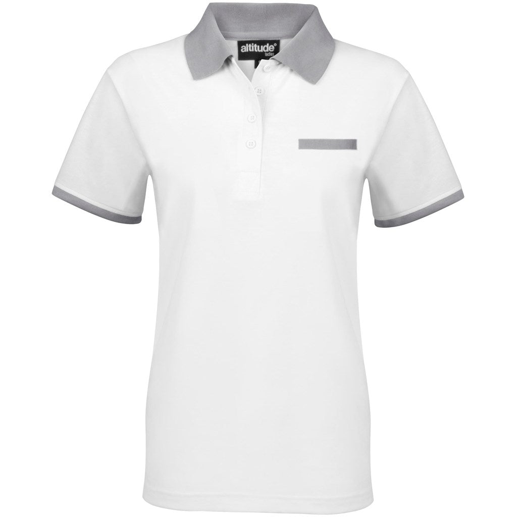 Ladies Caliber Golf Shirt WHITE