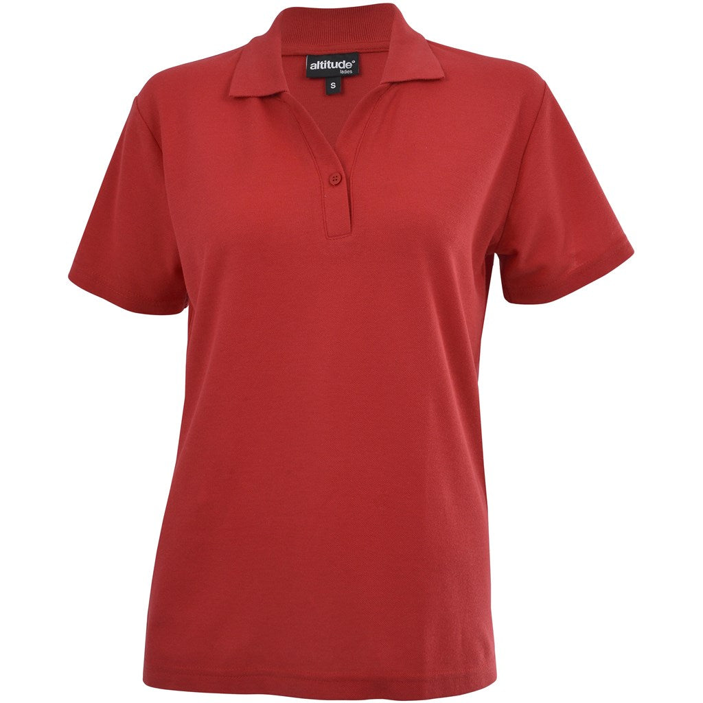 Ladies Melrose Heavyweight Golf Shirt - Red RED