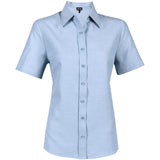 Ladies Short Sleeve Oxford Shirt - Light Blue LIGHT BLUE
