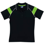 Ladies Score Golf Shirt - Black Lime BLACK LIME