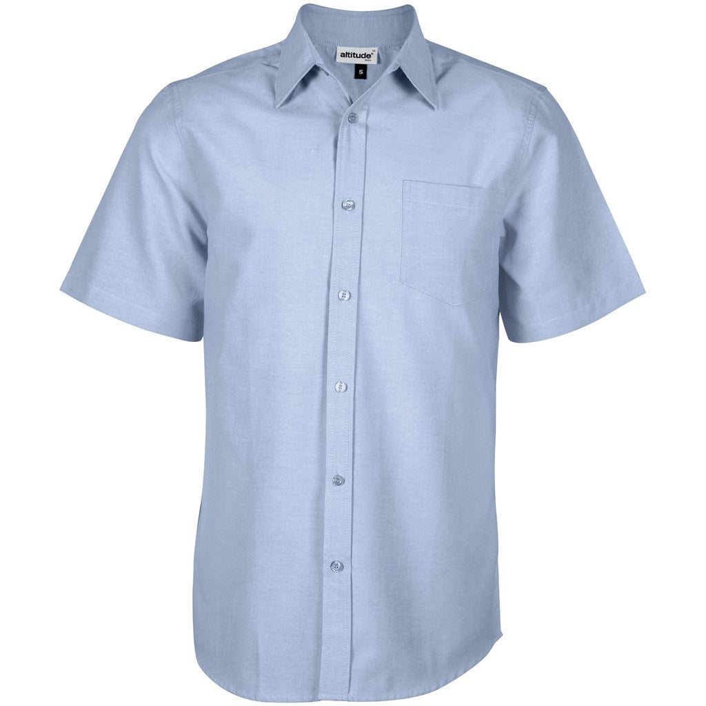Mens Short Sleeve Oxford Shirt - Light Blue LIGHT BLUE