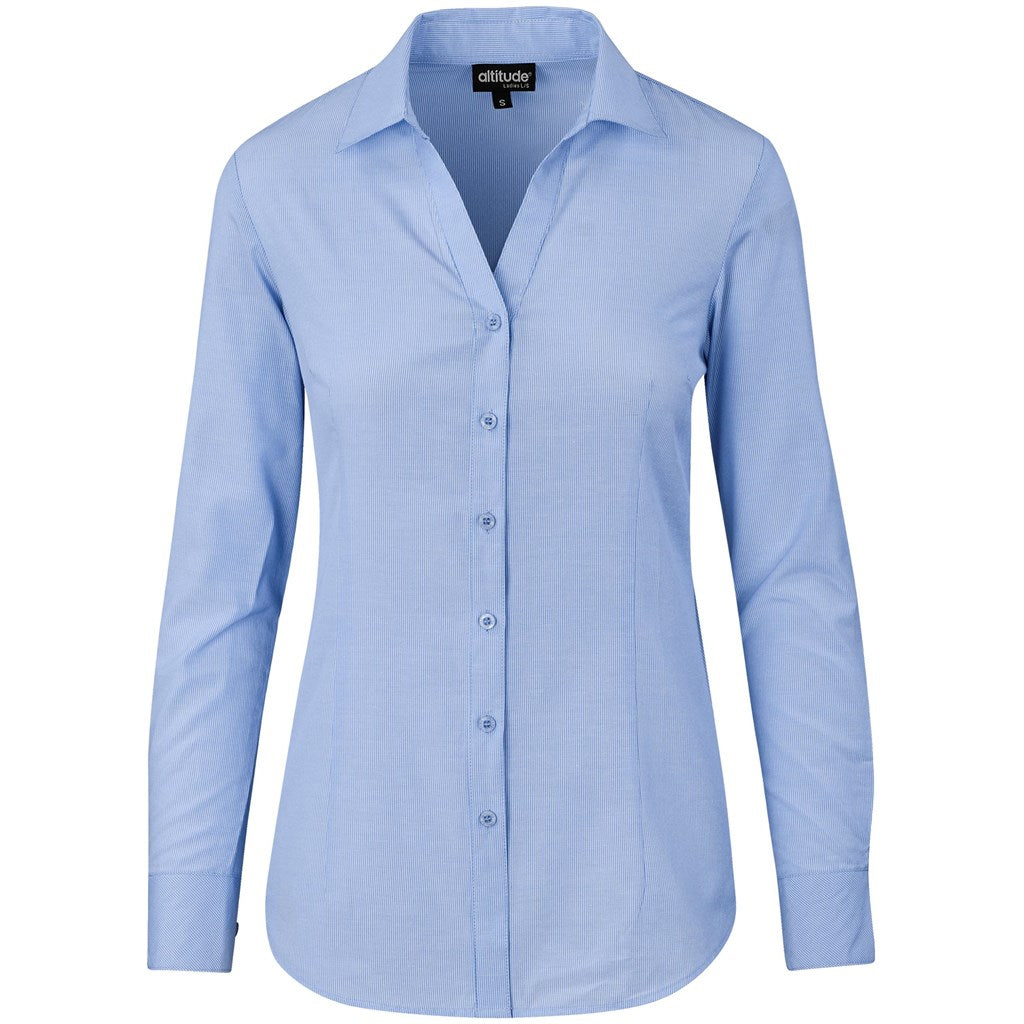 Ladies Long Sleeve Northampton Shirt SKY BLUE