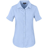Ladies Short Sleeve Nottingham Shirt SKY BLUE