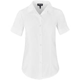 Ladies Short Sleeve Nottingham Shirt WHITE
