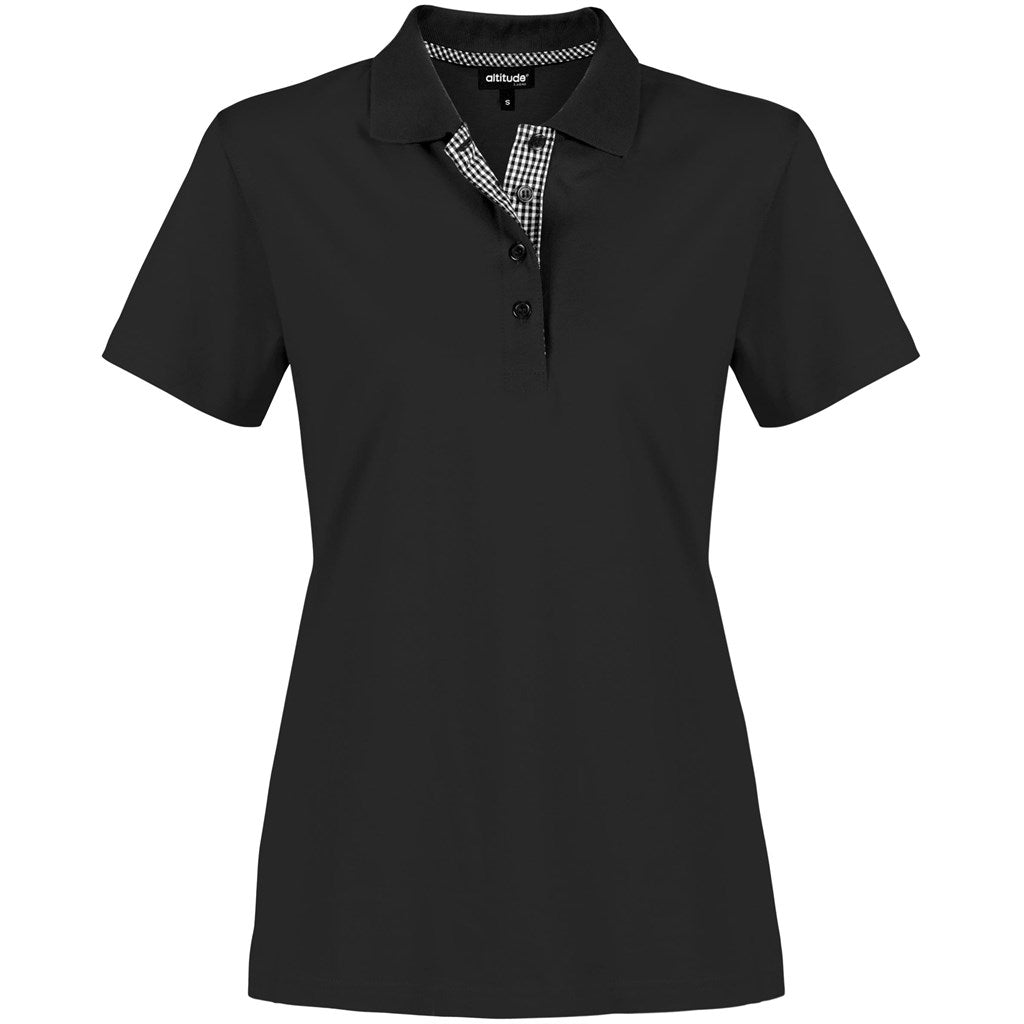 Ladies New York Golf Shirt BLACK