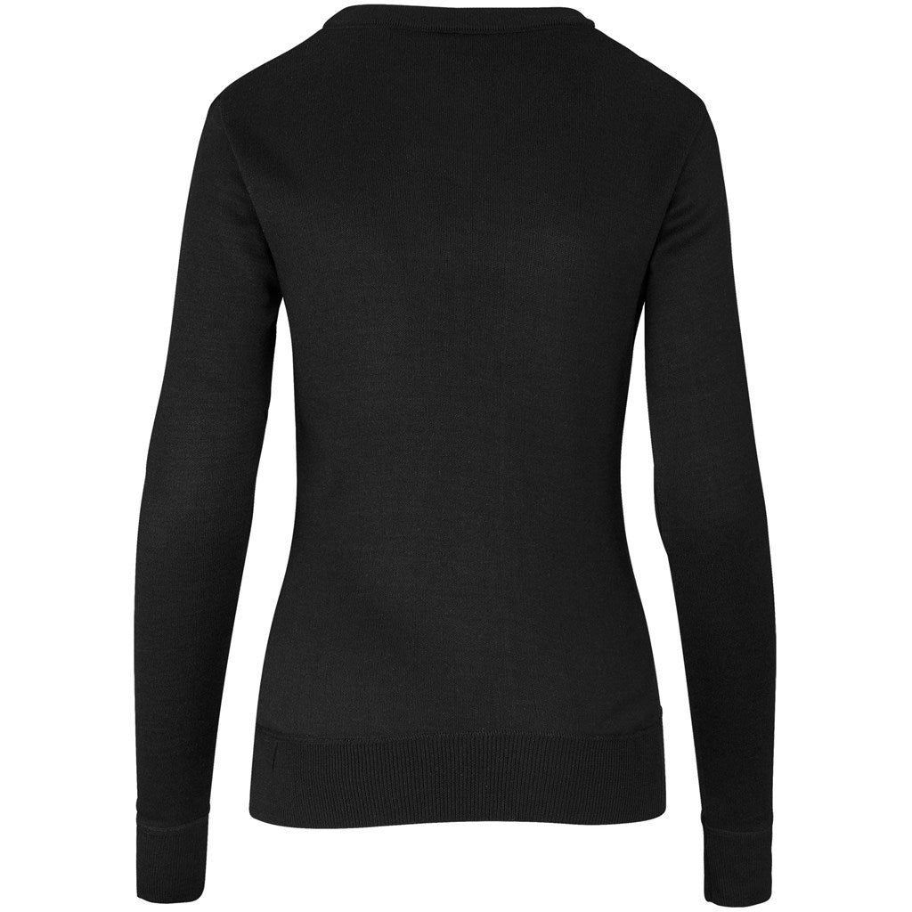 Ladies Long Sleeve Peru V-Neck Jersey - Grey